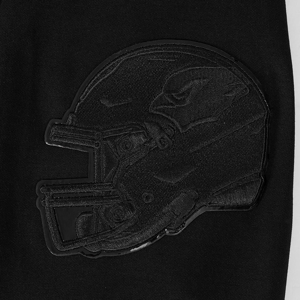 NFL ARIZONA CARDINALS TRIPLE BLACK MEN'S PULLOVER HOODIE (TRIPLE BLACK)