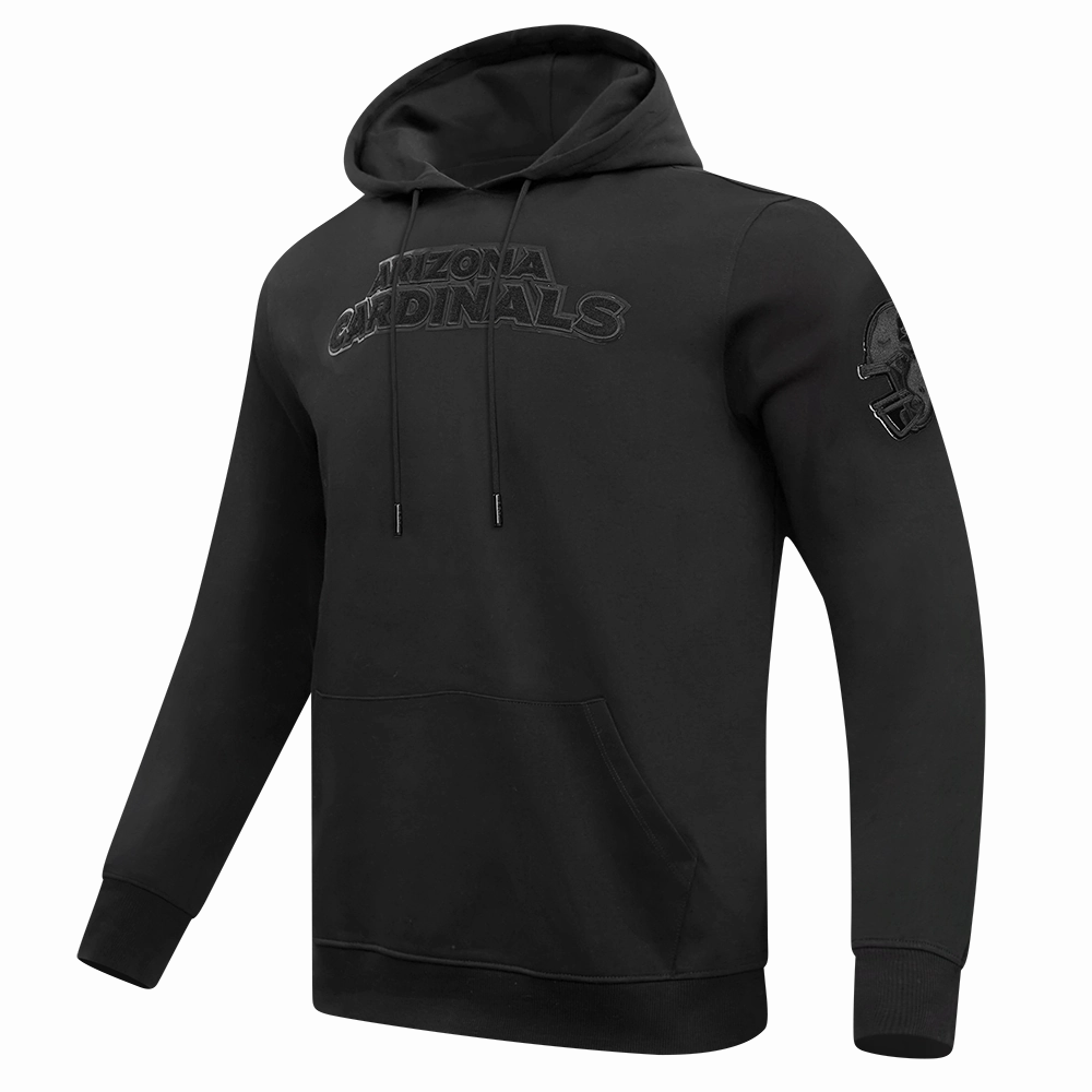 NFL ARIZONA CARDINALS TRIPLE BLACK MEN'S PULLOVER HOODIE (TRIPLE BLACK)