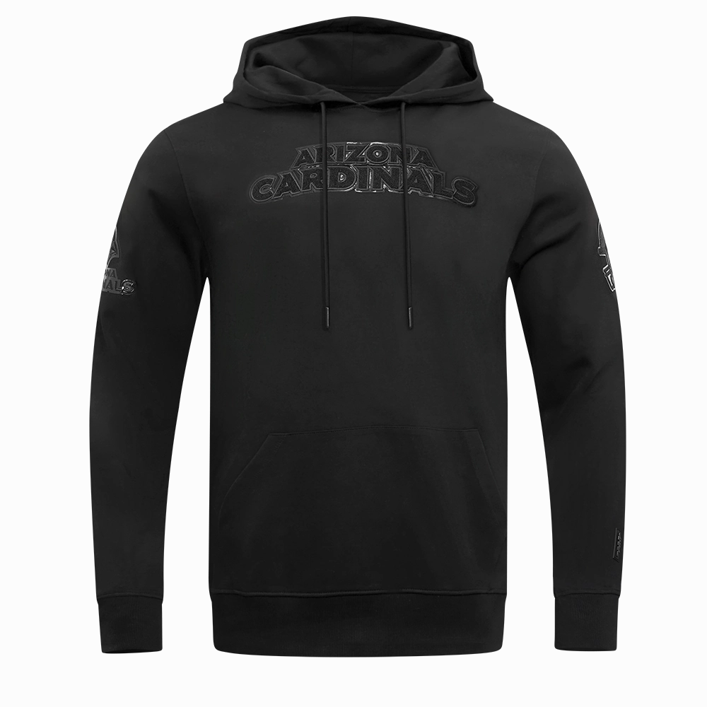 NFL ARIZONA CARDINALS TRIPLE BLACK MEN'S PULLOVER HOODIE (TRIPLE BLACK)