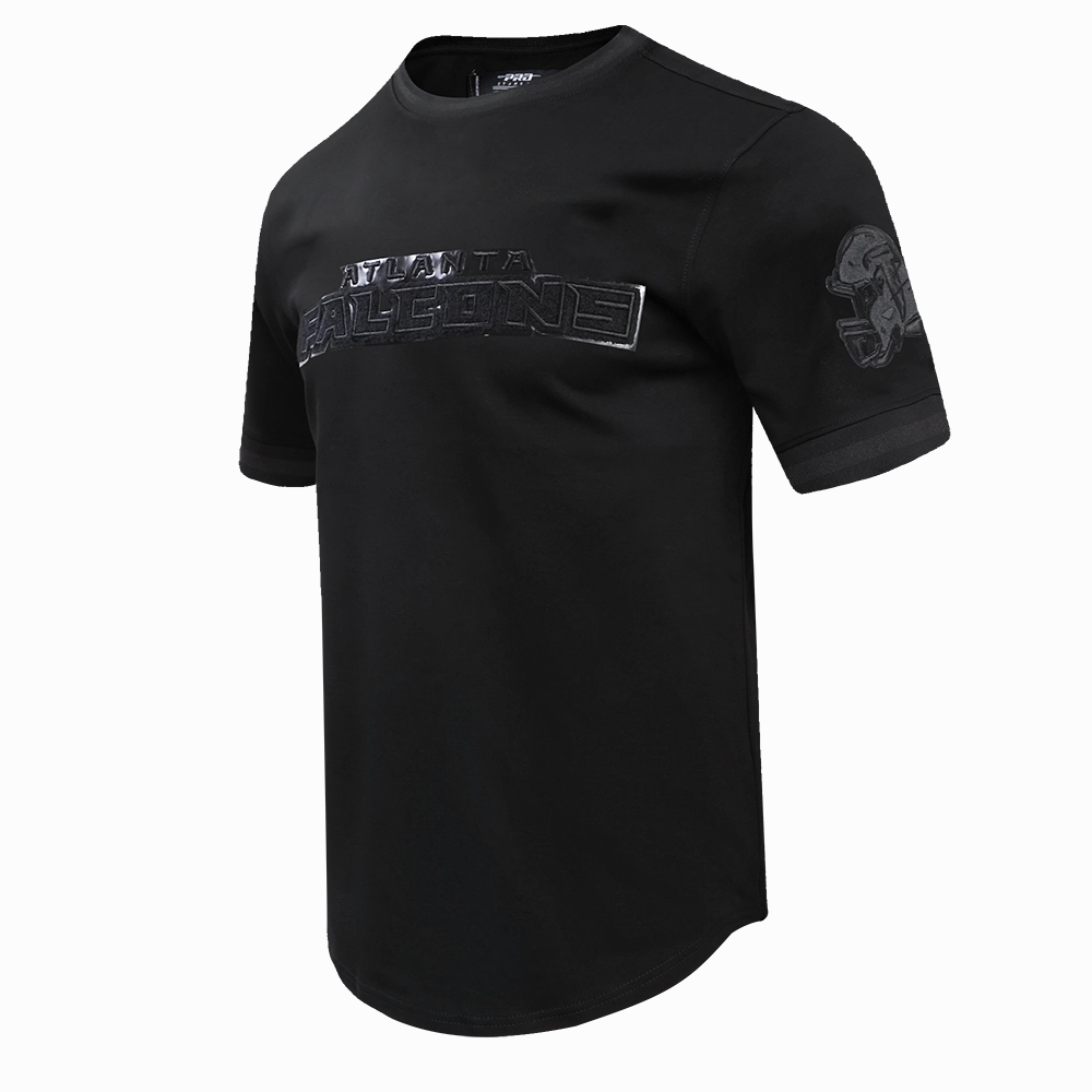 NFL ATLANTA FALCONS TRIPLE BLACK MEN'S DOUBLE KNIT TEE (TRIPLE BLACK)