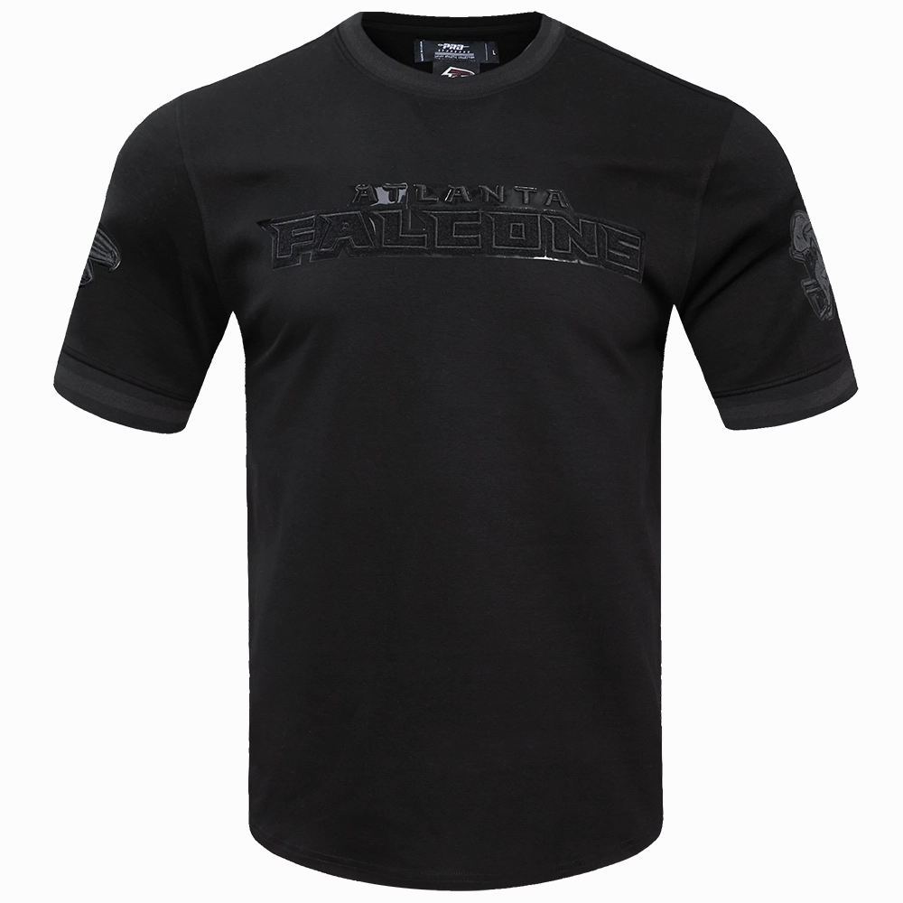 NFL ATLANTA FALCONS TRIPLE BLACK MEN'S DOUBLE KNIT TEE (TRIPLE BLACK)