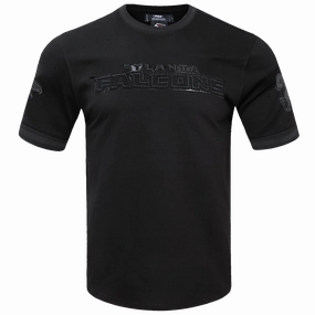 NFL ATLANTA FALCONS TRIPLE BLACK MEN'S DOUBLE KNIT TEE (TRIPLE BLACK)