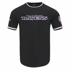 NFL BALTIMORE RAVENS CLASSIC CHENILLE MEN'S TEE (BLACK)