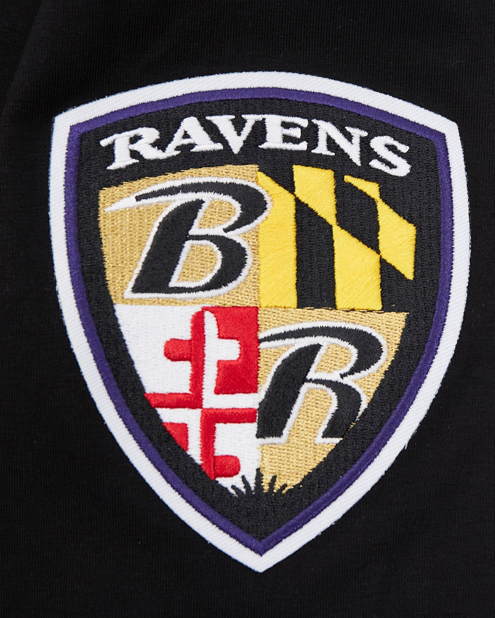 NFL BALTIMORE RAVENS CLASSIC CHENILLE MEN'S TEE (BLACK)