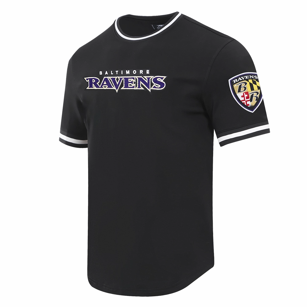 NFL BALTIMORE RAVENS CLASSIC CHENILLE MEN'S TEE (BLACK)