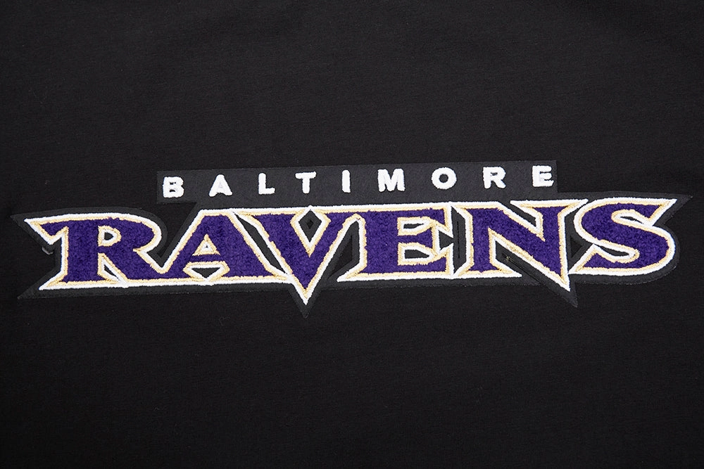 NFL BALTIMORE RAVENS CLASSIC CHENILLE MEN'S TEE (BLACK)
