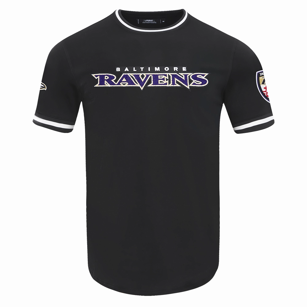 NFL BALTIMORE RAVENS CLASSIC CHENILLE MEN'S TEE (BLACK)