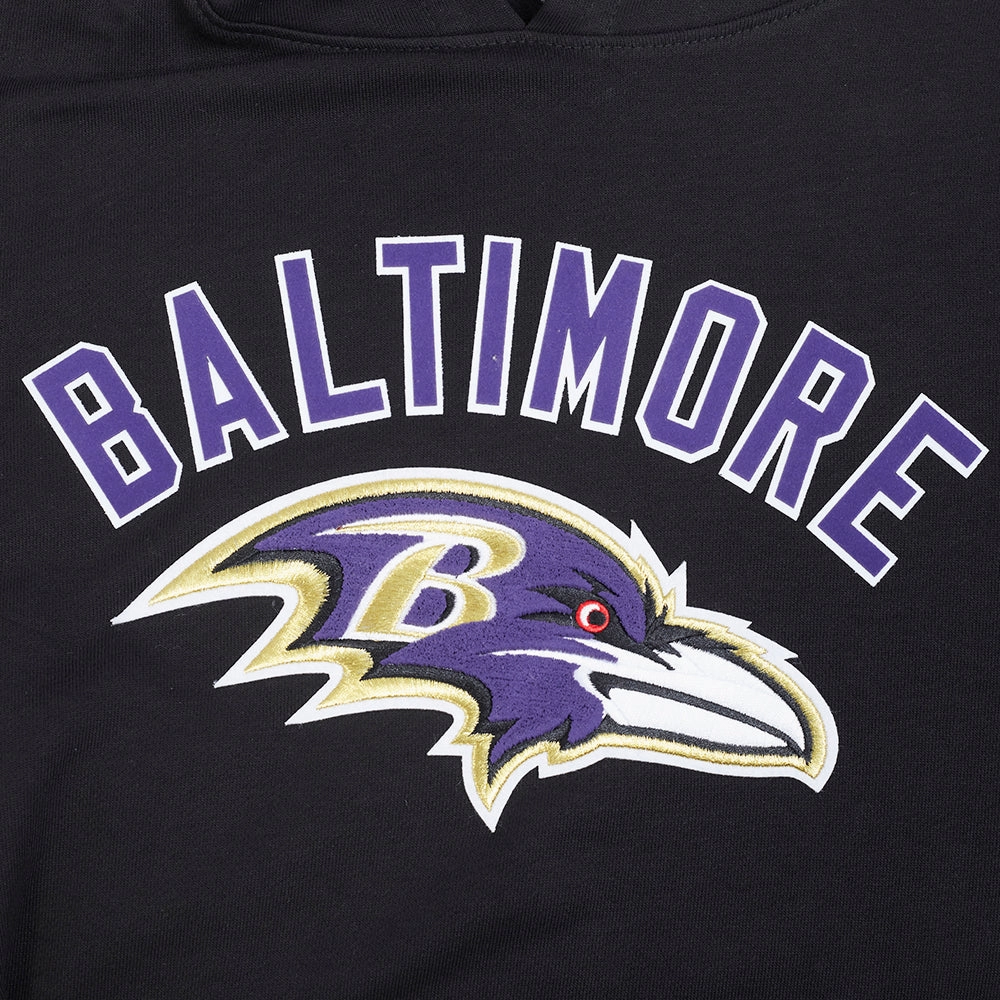 NFL BALTIMORE RAVENS CLASSIC MEN'S PULLOVER HOODIE (BLACK)