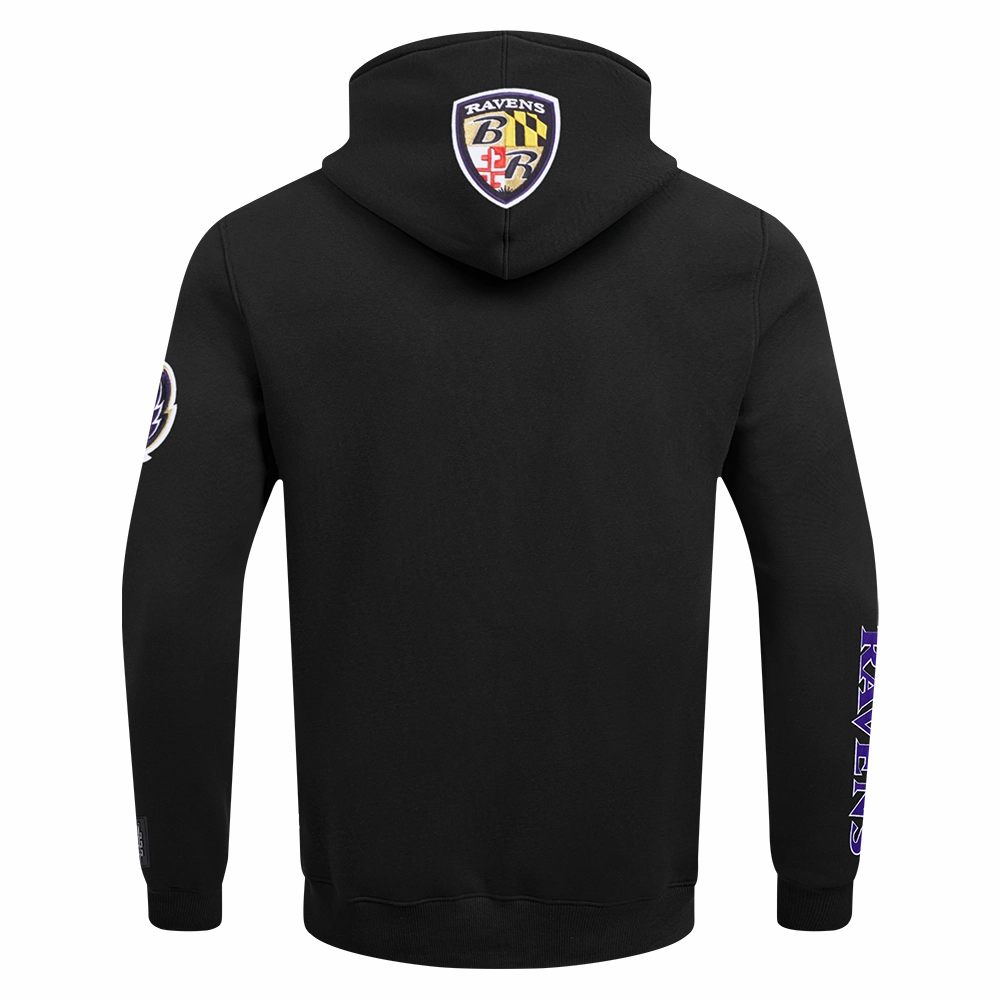 NFL BALTIMORE RAVENS CLASSIC MEN'S PULLOVER HOODIE (BLACK)