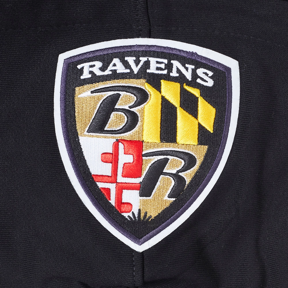 NFL BALTIMORE RAVENS CLASSIC MEN'S PULLOVER HOODIE (BLACK)