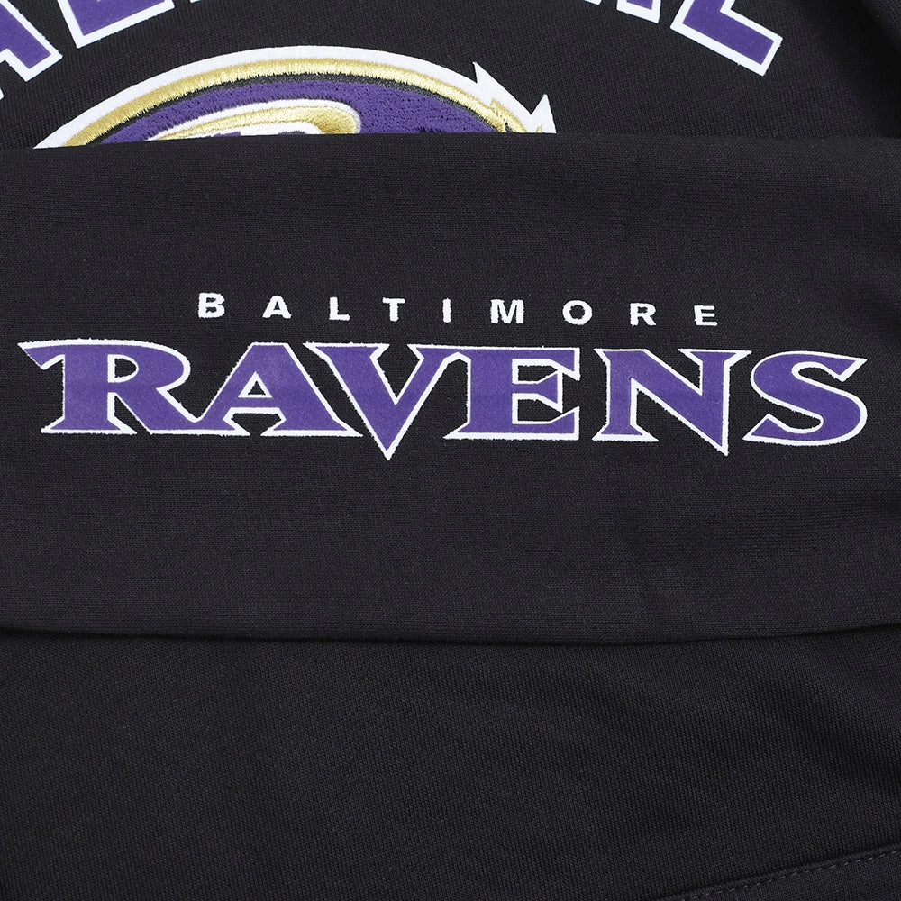 NFL BALTIMORE RAVENS CLASSIC MEN'S PULLOVER HOODIE (BLACK)