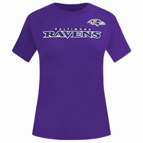 NFL BALTIMORE RAVENS CLASSIC WOMEN'S SJ SLIM FIT TEE (PURPLE)