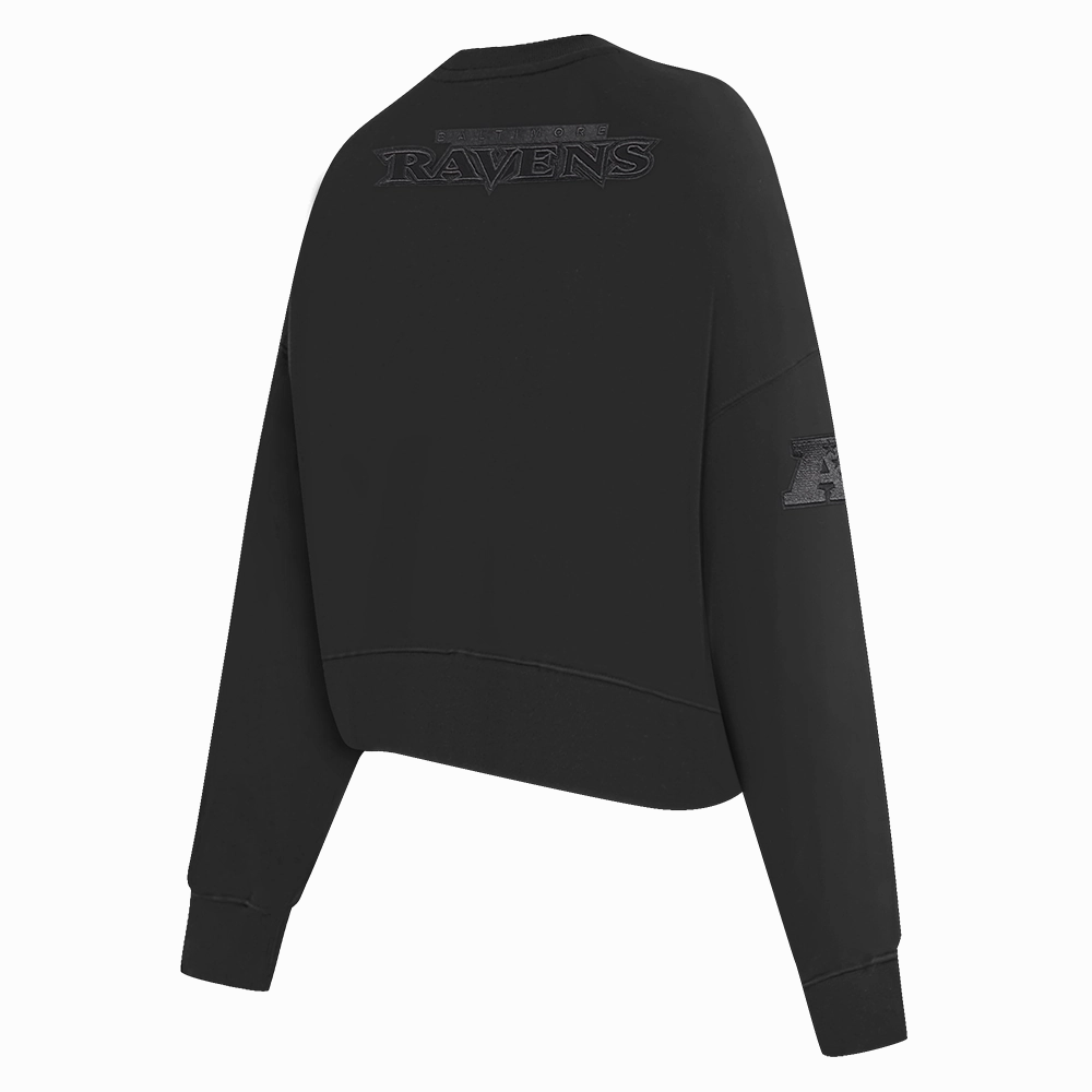 NFL BALTIMORE RAVENS NEUTRAL WOMEN'S CREWNECK (BLACK)