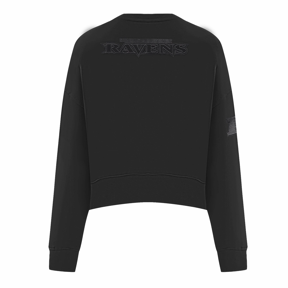 NFL BALTIMORE RAVENS NEUTRAL WOMEN'S CREWNECK (BLACK)