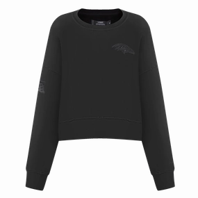 NFL BALTIMORE RAVENS NEUTRAL WOMEN'S CREWNECK (BLACK)