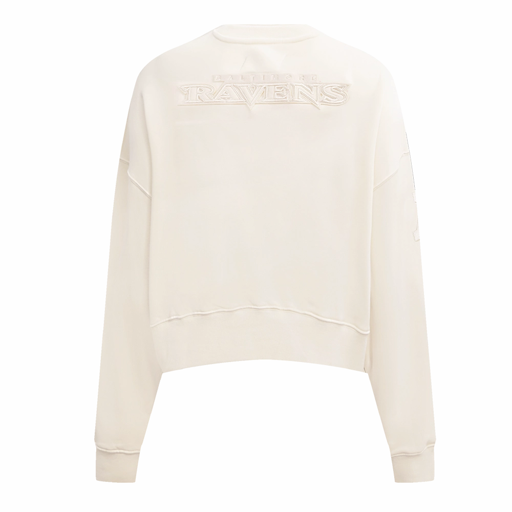 NFL BALTIMORE RAVENS NEUTRAL WOMEN'S CREWNECK (EGGSHELL)