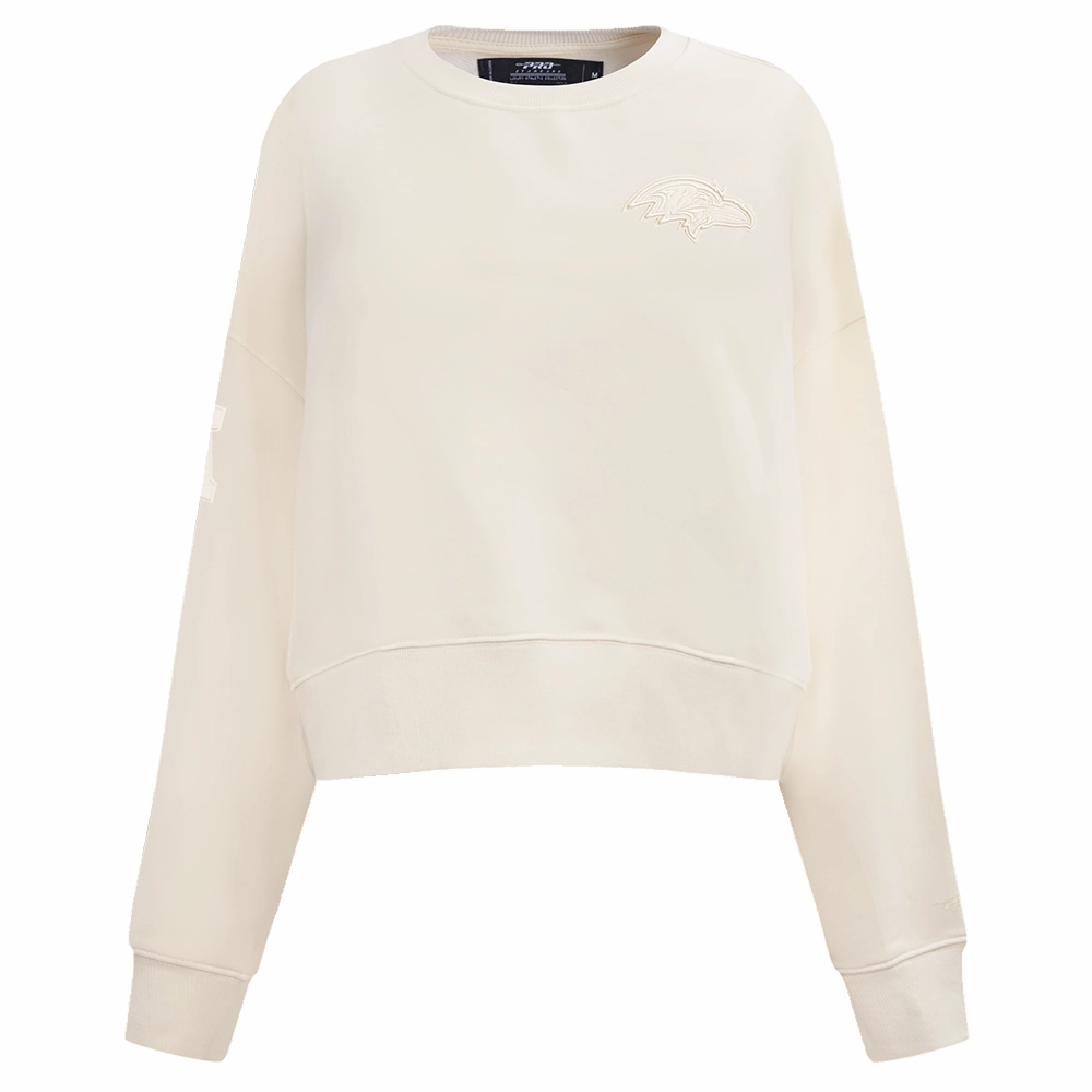 NFL BALTIMORE RAVENS NEUTRAL WOMEN'S CREWNECK (EGGSHELL)