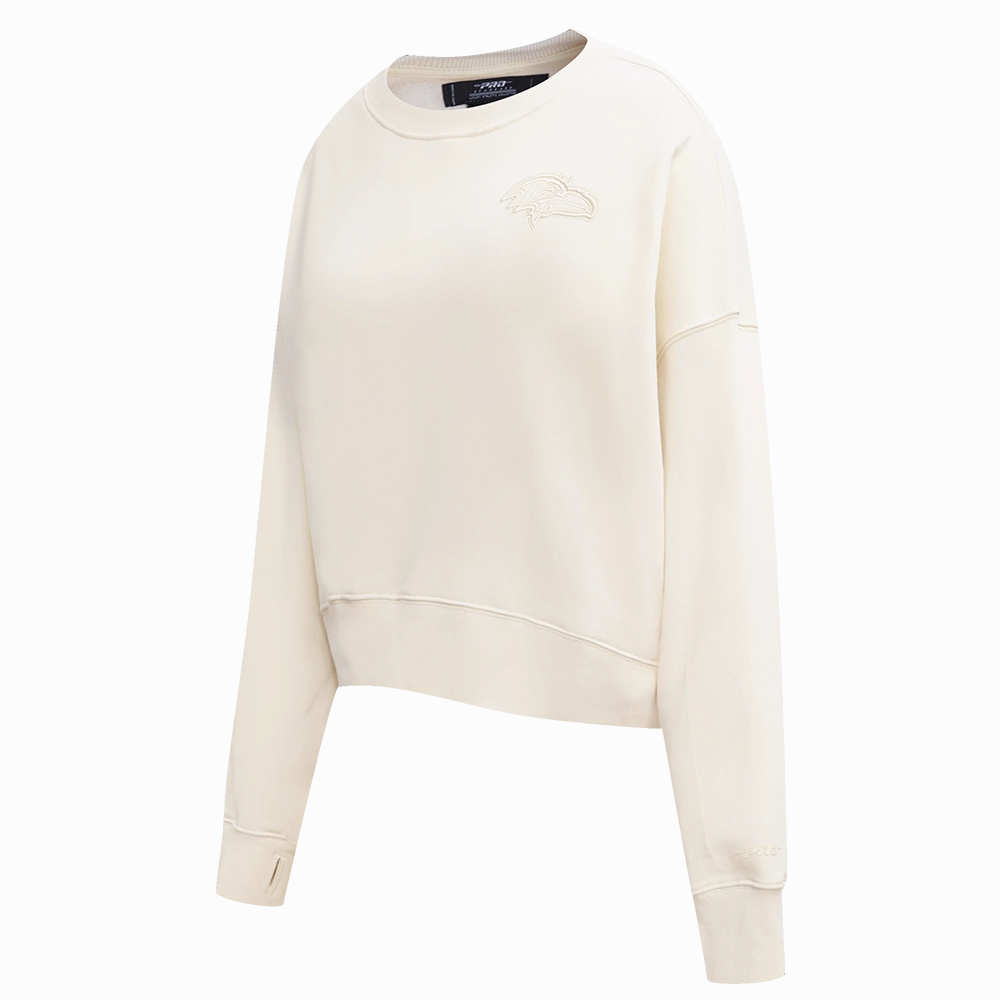 NFL BALTIMORE RAVENS NEUTRAL WOMEN'S CREWNECK (EGGSHELL)