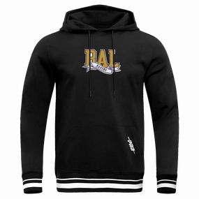 NFL BALTIMORE RAVENS TEAM PENNANTS MEN'S RIB FLEECE PULLOVER HOODIE (BLACK)
