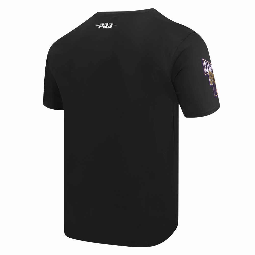 NFL BALTIMORE RAVENS TEAM PENNANTS MEN'S SINGLE JERSEY TEE (BLACK)