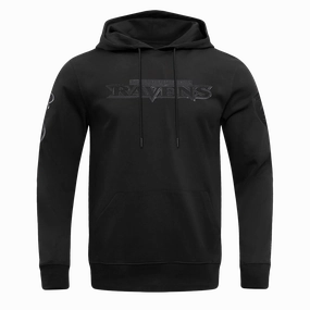 NFL BALTIMORE RAVENS TRIPLE BLACK LOGO HOODIE (TRIPLE BLACK)
