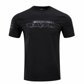 NFL BALTIMORE RAVENS TRIPLE BLACK LOGO PRO TEAM MEN'S TEE (TRIPLE BLACK)