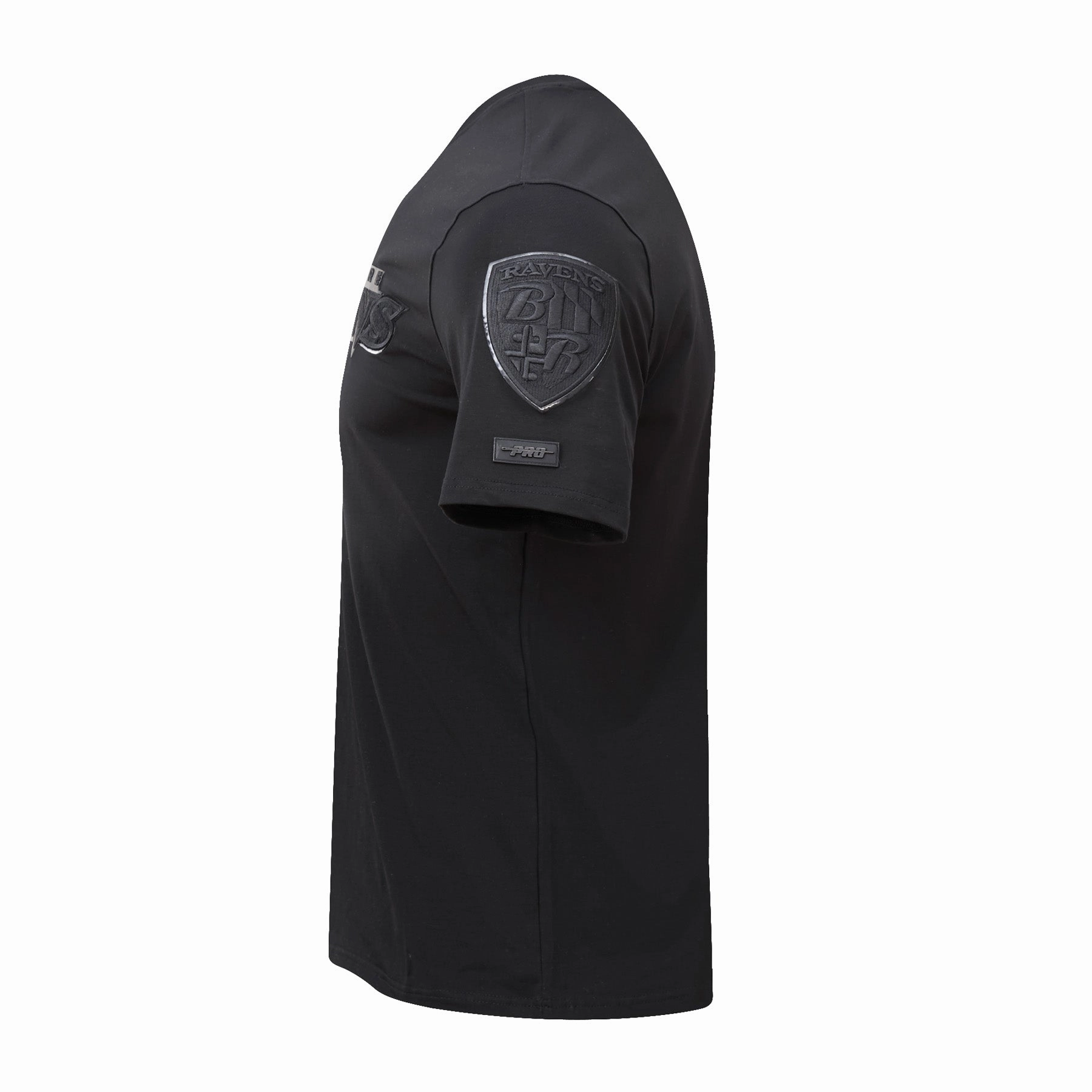 NFL BALTIMORE RAVENS TRIPLE BLACK LOGO PRO TEAM MEN'S TEE (TRIPLE BLACK)