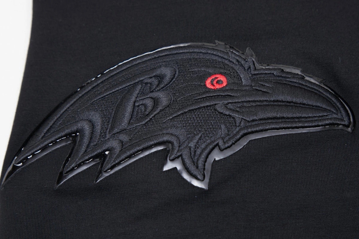 NFL BALTIMORE RAVENS TRIPLE BLACK LOGO PRO TEAM MEN'S TEE (TRIPLE BLACK)