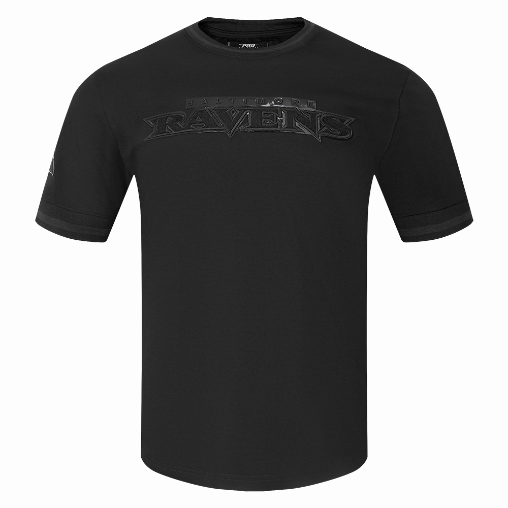 NFL BALTIMORE RAVENS TRIPLE BLACK MEN'S LOGO PRO TEAM SHORT SLEEVE (TRIPLE BLACK MEN'S)