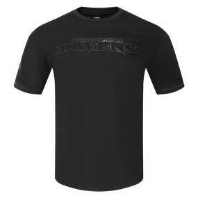 NFL BALTIMORE RAVENS TRIPLE BLACK MEN'S LOGO PRO TEAM SHORT SLEEVE (TRIPLE BLACK MEN'S)