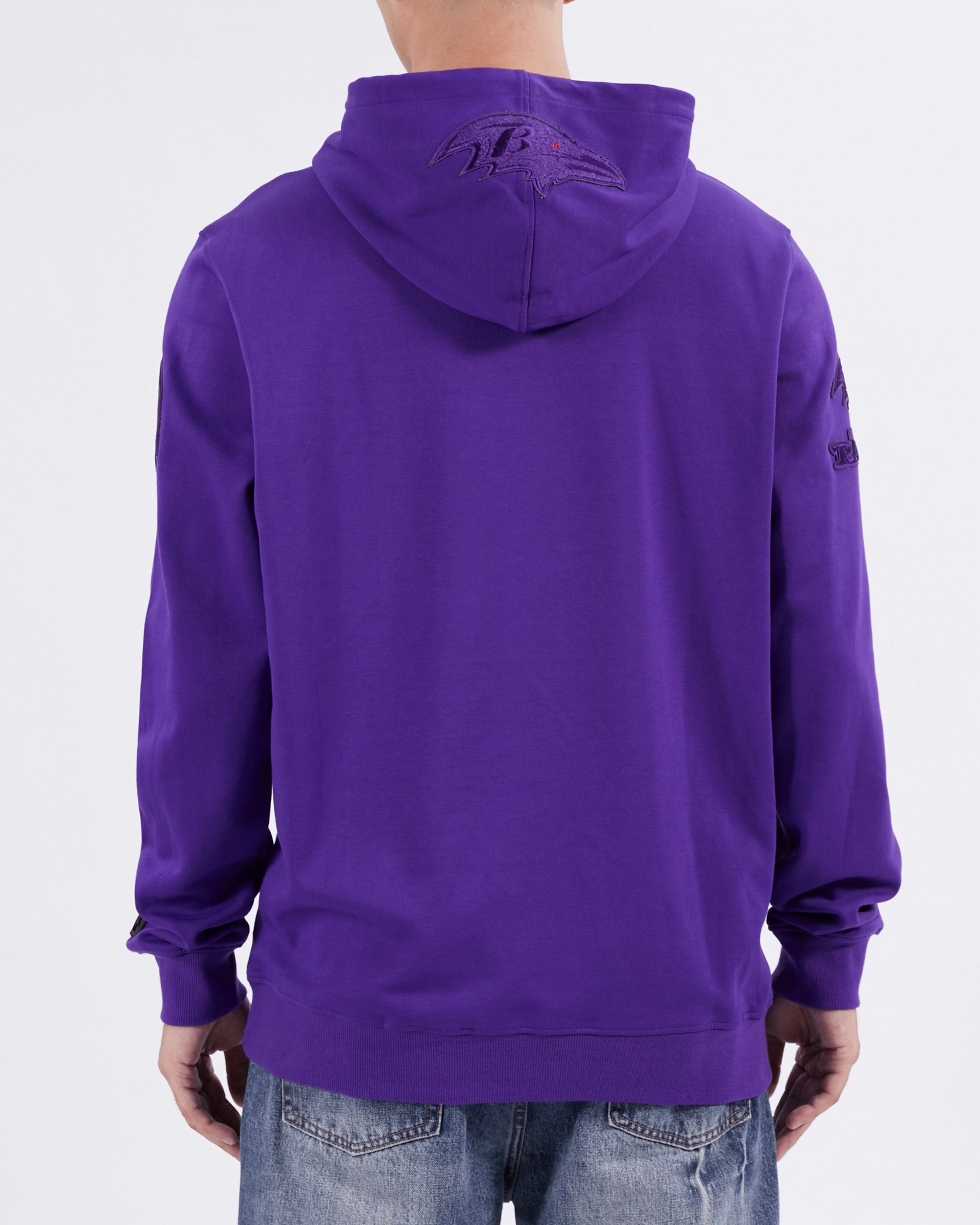 NFL BALTIMORE RAVENS TRIPLE TONAL DK PO HOODIE (PURPLE)
