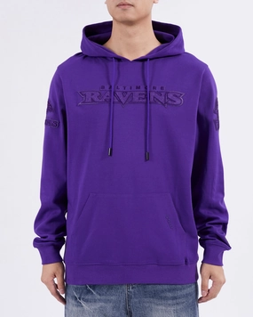 NFL BALTIMORE RAVENS TRIPLE TONAL DK PO HOODIE (PURPLE)
