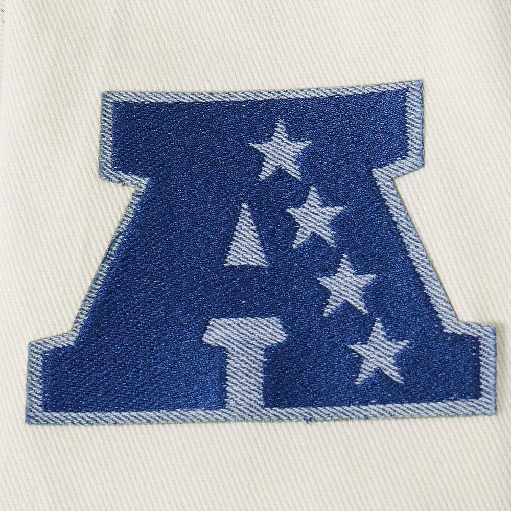 NFL BALTIMORE RAVENS VARSITY BLUES MEN'S DENIM VARSITY MEN'S JACKET (DENIM/LINEN)