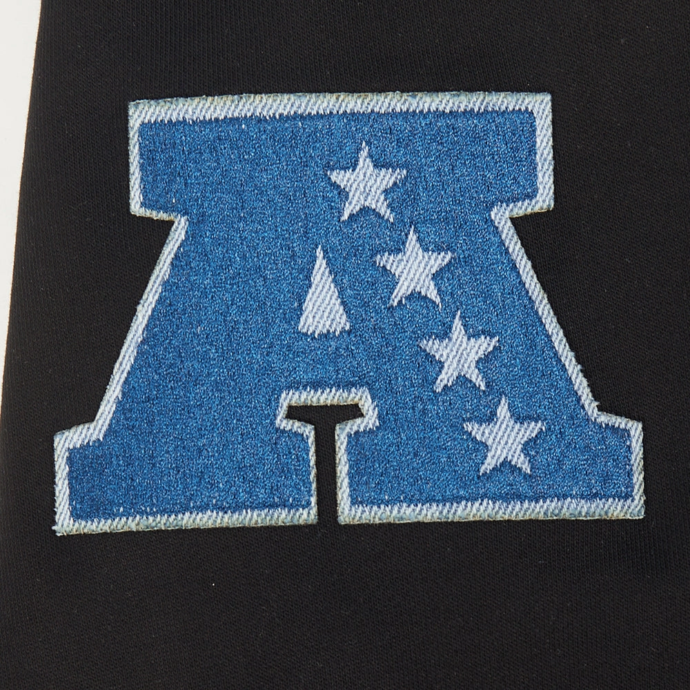 NFL BALTIMORE RAVENS VARSITY BLUES MEN'S PULLOVER HOODIE (BLACK)