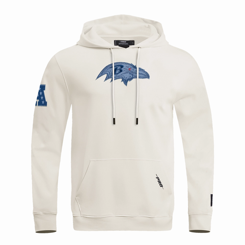 NFL BALTIMORE RAVENS VARSITY BLUES MEN'S PULLOVER HOODIE (LINEN)