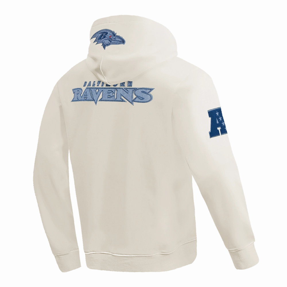 NFL BALTIMORE RAVENS VARSITY BLUES MEN'S PULLOVER HOODIE (LINEN)