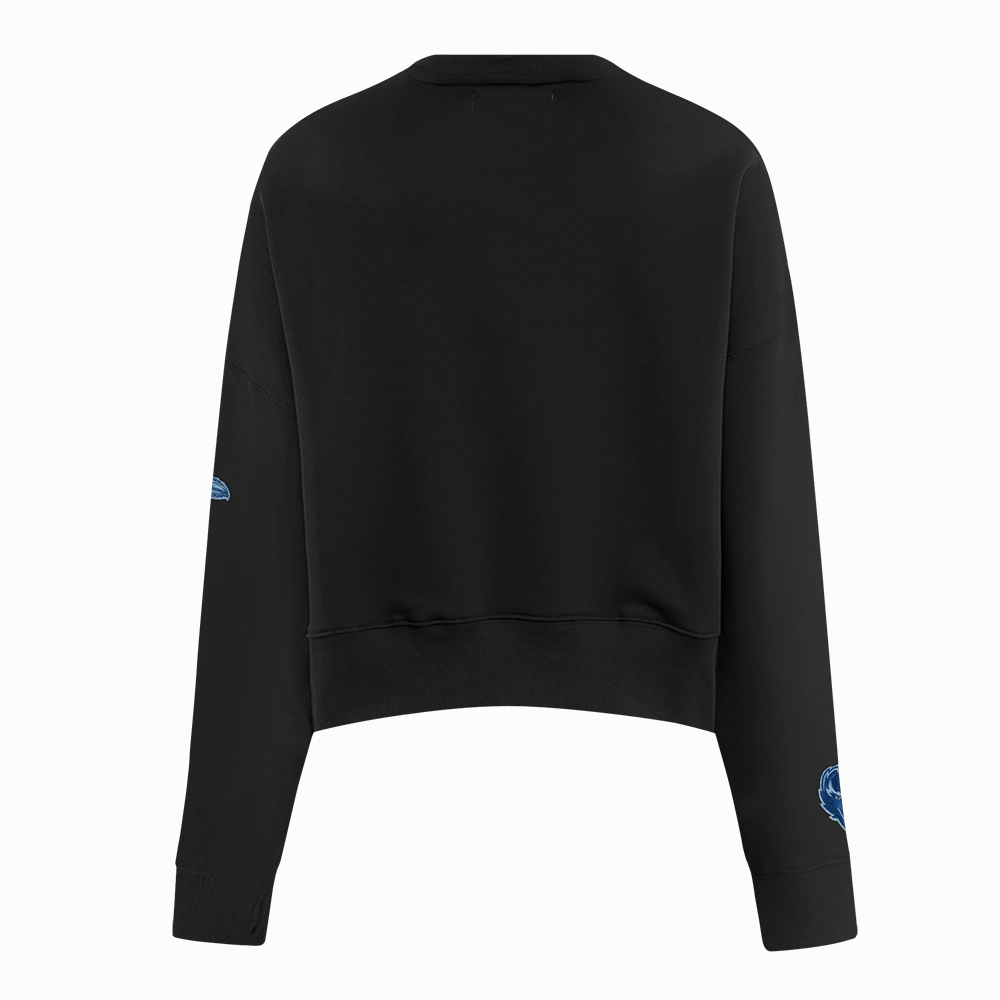 NFL BALTIMORE RAVENS VARSITY BLUES WOMEN'S CREWNECK (BLACK)