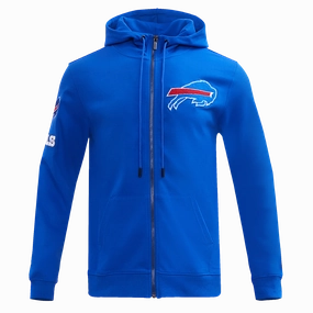 NFL BUFFALO BILLS CLASSIC CHENILLE FULL ZIP HOODIE  (ROYAL BLUE)