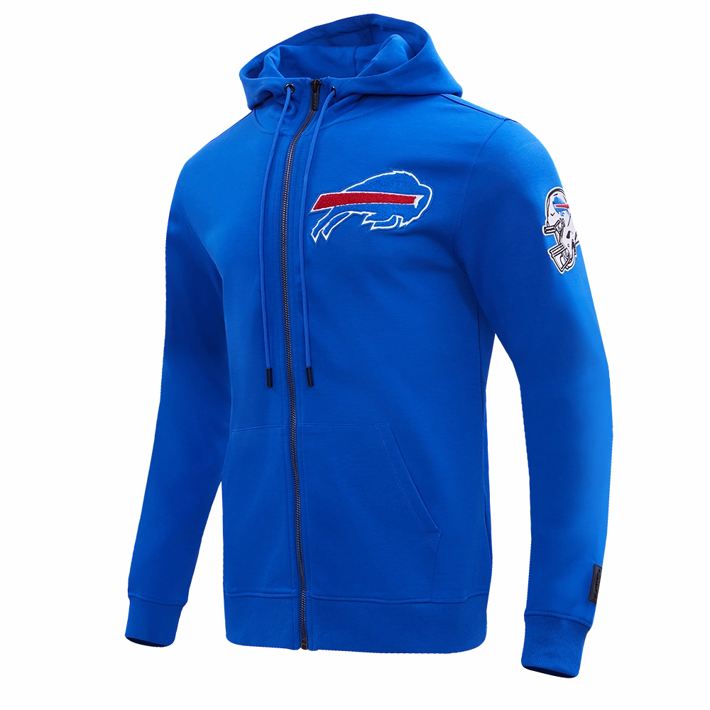 NFL BUFFALO BILLS CLASSIC CHENILLE FULL ZIP HOODIE  (ROYAL BLUE)