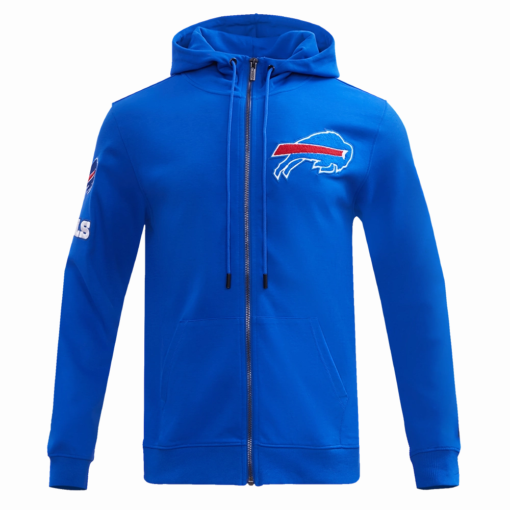 NFL BUFFALO BILLS CLASSIC CHENILLE FULL ZIP HOODIE  (ROYAL BLUE)