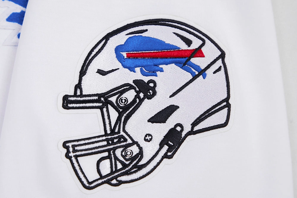 NFL BUFFALO BILLS CLASSIC CHENILLE FULL ZIP HOODIE  (WHITE)