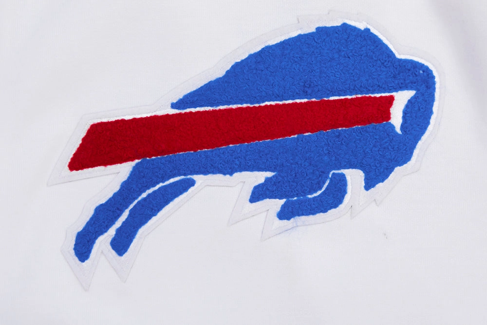 NFL BUFFALO BILLS CLASSIC CHENILLE FULL ZIP HOODIE  (WHITE)