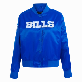 NFL BUFFALO BILLS CLASSIC WOMEN'S SATIN JACKET (ROYAL BLUE)