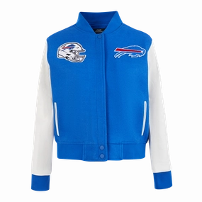 NFL BUFFALO BILLS CLASSIC WOMEN'S WOOL VARSITY JACKET (ROYAL BLUE/WHITE)