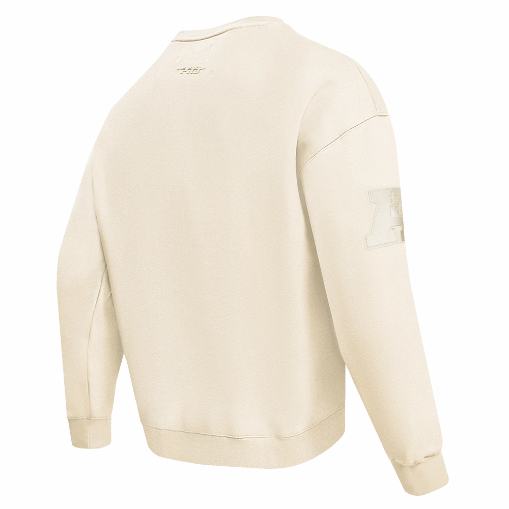 NFL BUFFALO BILLS NEUTRAL DROP SHOULDER FLEECE CREWNECK (EGGSHELL)