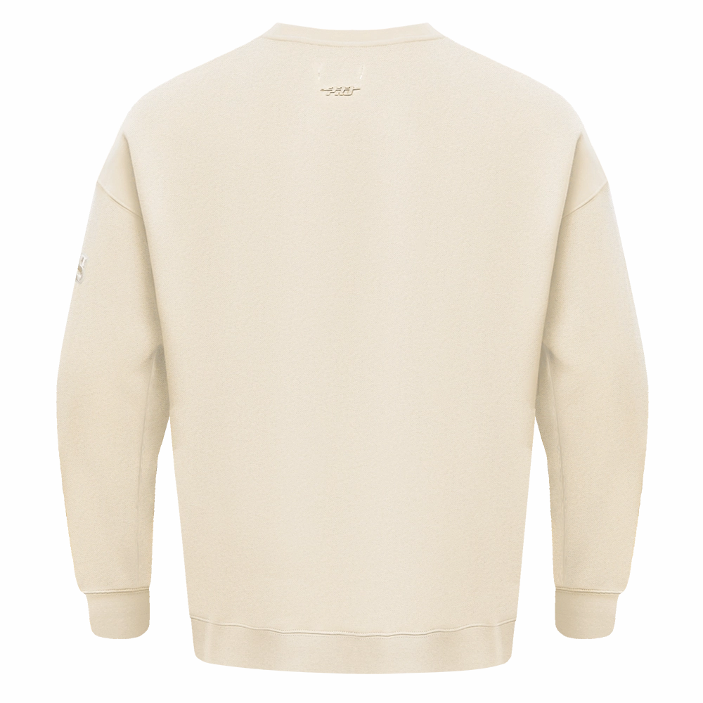 NFL BUFFALO BILLS NEUTRAL DROP SHOULDER FLEECE CREWNECK (EGGSHELL)