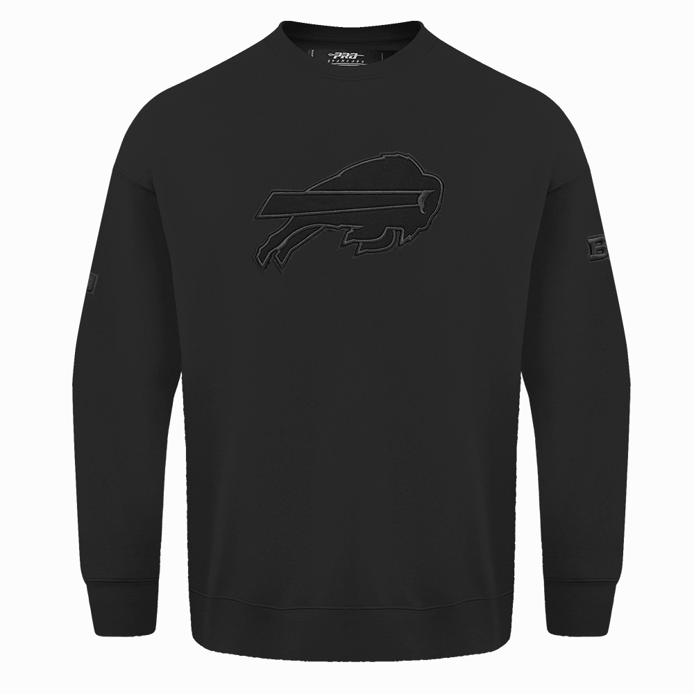 NFL BUFFALO BILLS NEUTRAL DROP SHOULDER MEN'S CREWNECK (BLACK)
