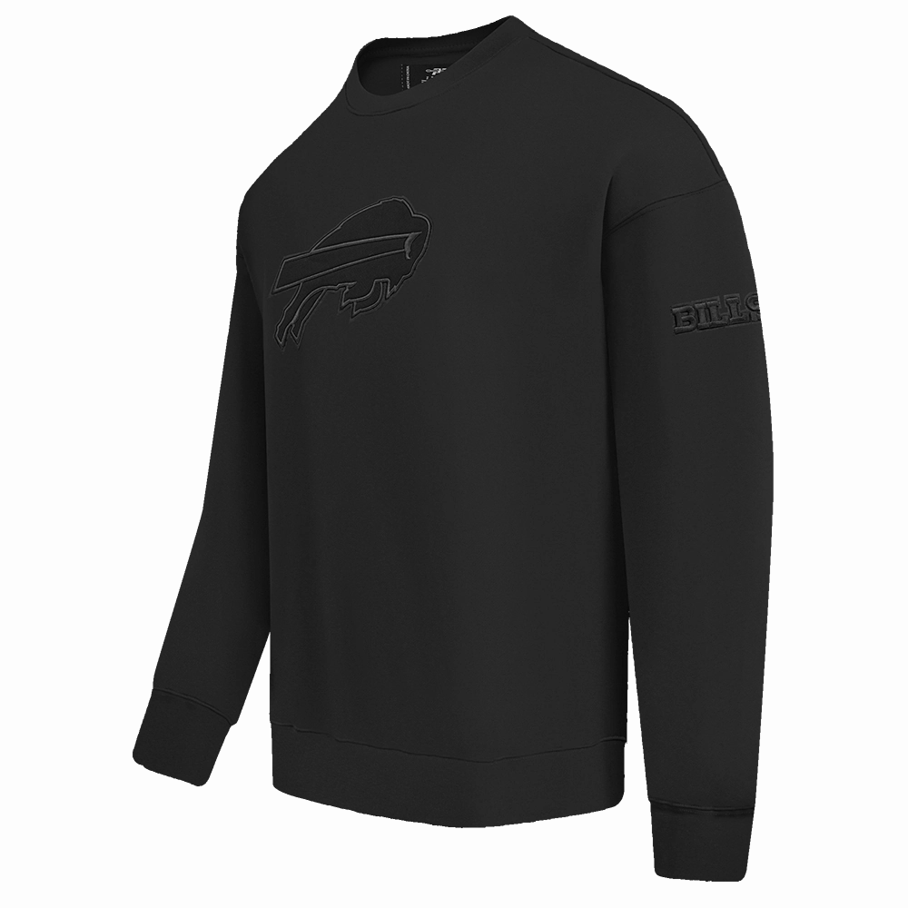 NFL BUFFALO BILLS NEUTRAL DROP SHOULDER MEN'S CREWNECK (BLACK)