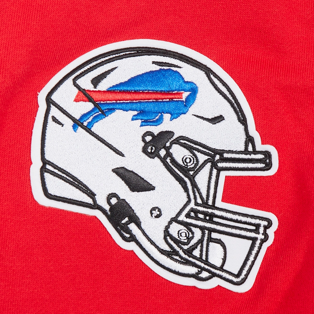 NFL BUFFALO BILLS OLD ENGLISH MEN'S CREWNECK (RED)