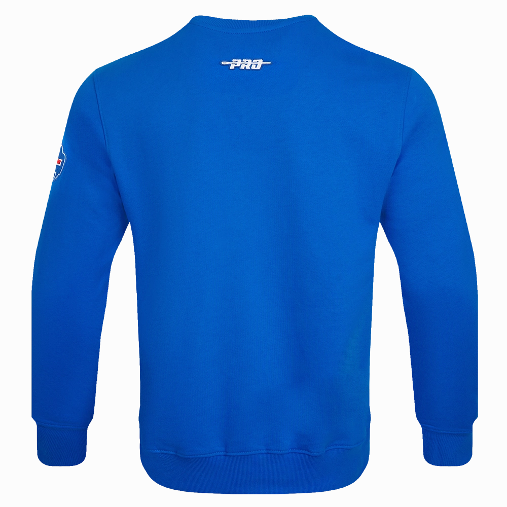 NFL BUFFALO BILLS OLD ENGLISH MEN'S CREWNECK (ROYAL BLUE)